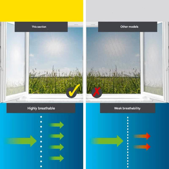 3pc DIY Magnetic Window Screen Kit - Fine Mesh Insect Net, No Drilling Required, Cut to Size(black 150cm x 130cm) - RnR Galore