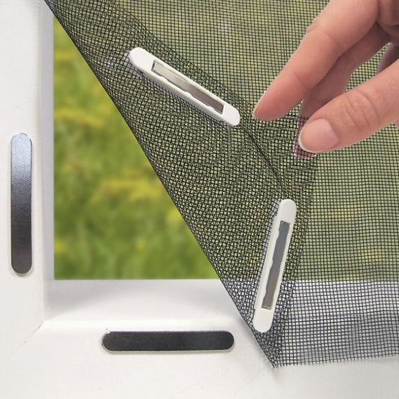 3pc DIY Magnetic Window Screen Kit - Fine Mesh Insect Net, No Drilling Required, Cut to Size(black 150cm x 130cm) - RnR Galore