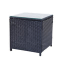 3PC Outdoor Table and Chairs Set - Black - RnR Galore
