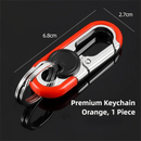 3pc Red Durable Zinc Alloy Carabiner Keychain – Secure Twist Lock & Dual Key Rings - RnR Galore