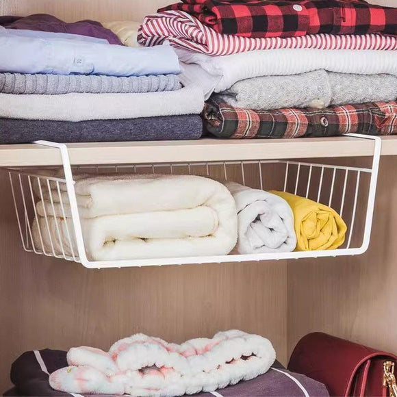 3PCS Hanging Storage Basket Rack Organizer Kitchen Wardrobe Shelf Cabinet Basket - RnR Galore