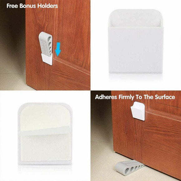 3Pcs Rubber Grip Wedge Door Stoppers Floor Carpet Heavy Duty Door Stop Security - RnR Galore