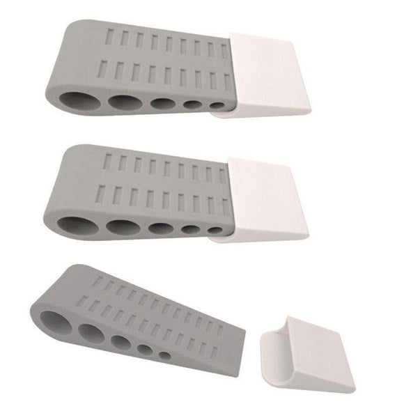 3Pcs Rubber Grip Wedge Door Stoppers Floor Carpet Heavy Duty Door Stop Security - RnR Galore