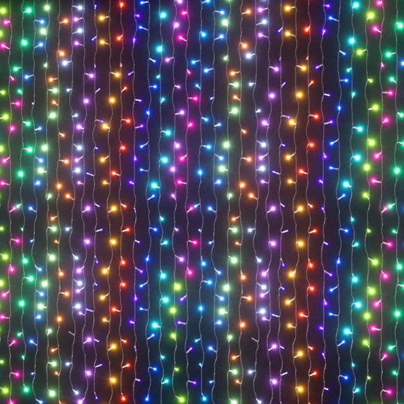 3X6M Christmas Lights Curtain Light 960 LED RGB Remote Jingle Jollys - RnR Galore