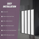 4 Fold Black Folding Bath Shower Screen Door Panel 1000 x 1400mm - RnR Galore