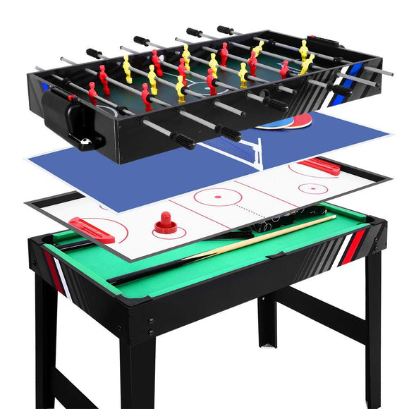 4 - in - 1 Games Table Soccer Foosball Pool Table Tennis Air Hockey Home Party Gift - RnR Galore