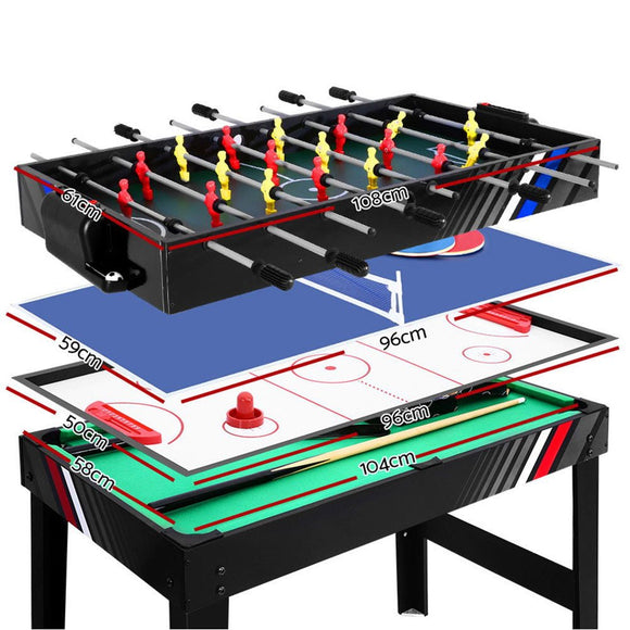 4 - in - 1 Games Table Soccer Foosball Pool Table Tennis Air Hockey Home Party Gift - RnR Galore
