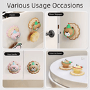 4 Pcs Brown Adorable Bear Wall Protector - Multi - Use Self - Adhesive Door Stopper Bumper - RnR Galore