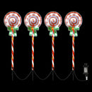 4 PCS Christmas Lights Path Ground Light Garden Decorations 68 LED Jingle Jollys - RnR Galore