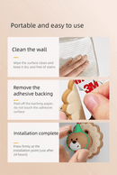 4 Pcs Pink Adorable Bear Wall Protector - Multi - Use Self - Adhesive Door Stopper Bumper - RnR Galore