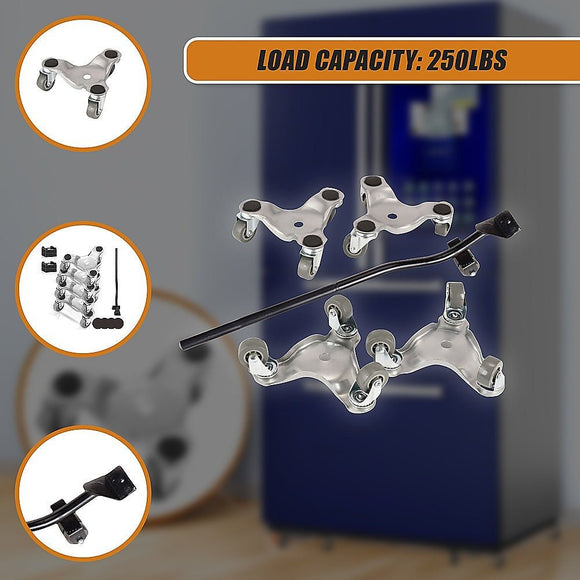 4 X All - purpose Dolly Metal Heavy Duty Furniture Mover Slider Set - RnR Galore
