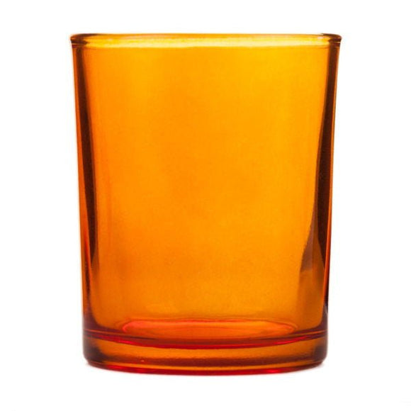40 Pack Orange Glass Votive Tealight Candle Holders House Party Centerpiece Xmas Wedding Decor Glass Candlestick Party Decorations Bridal Baby Shower Event - RnR Galore