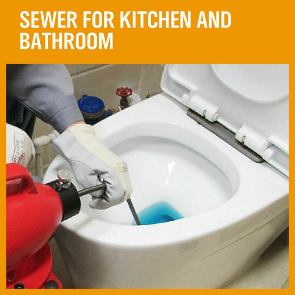 400W Drain Cleaner Electric Eel Rigid Plumbing Sewerage Pipe Machine 6 Cutters - RnR Galore