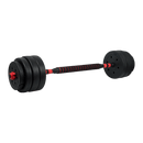 40kg Adjustable Rubber Dumbbell Set Barbell Home GYM Exercise Weights - RnR Galore
