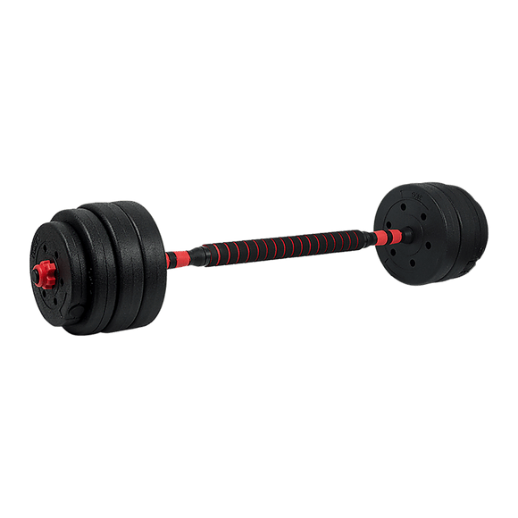 40kg Adjustable Rubber Dumbbell Set Barbell Home GYM Exercise Weights - RnR Galore