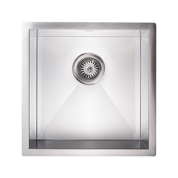 440x440mm Handmade Stainless Steel Undermount / Topmount Kitchen Laundry Sink with Waste - RnR Galore