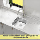 440x440mm Handmade Stainless Steel Undermount / Topmount Kitchen Laundry Sink with Waste - RnR Galore