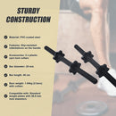 45cm - 1 Pair Dumbbell Bar 25mm Diameter - PVC Coated Dumbell Handle - RnR Galore