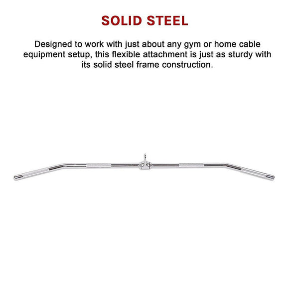 48" Lat Pulldown Bar Cable Attachment – Gym Handle for Back & Strength Training - RnR Galore
