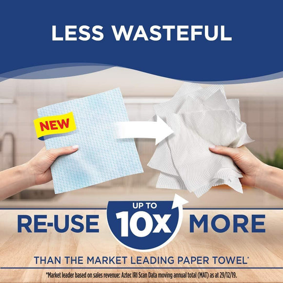 480x Viva Paper Towel Rinse & Re - Use Towel Reusable 20 Sheets x 24 Packs Bulk Box - RnR Galore