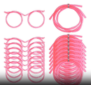 5 - Pack Silly Straws Glasses, Reusable Crazy Straws for Kids, Flexible Twisty Straws Fun Eyeglass Frame Drinking Straws, Novelty Party Favors Supplies for Birthday, Game, Christmas, Holiday Decorations - RnR Galore