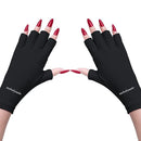 5 - Pair White UV Protection Fingerless Gloves for Nail Art Curing and Cycling Sun Protection - Made of Nylon/Spandex, Manicure Hand Care - RnR Galore