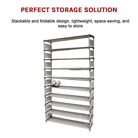 50 Pairs 10 Tiers Shoe Rack - RnR Galore