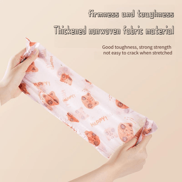 50 Pieces Thickened Non - Woven Disposable Shoe Covers (Orange Bear) – Universal Fit (EU Size 34 - 45) for Guests & Floor Protection - RnR Galore