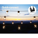 50m Solar Festoon Lights Outdoor LED String Light Xmas Wedding Garden Party - RnR Galore