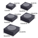 50PCS Handmade Soap Paper Box Round Window Kraft Black White Candy Biscuit Box - Black - 50pcs 8*8*3CM - RnR Galore