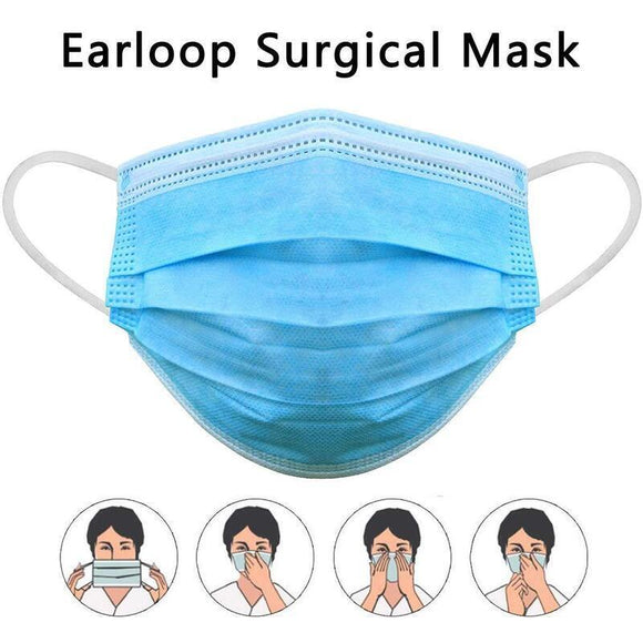 50x Disposable Surgical Face Mask Dust Mouth Guard 3 Ply Air Purifying - RnR Galore