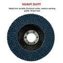 50x Pack Premium Zirconia Flap Disc Sanding Grinding 115mm 4.5" 40 Grit - RnR Galore