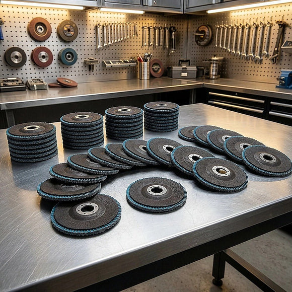 50x Pack Premium Zirconia Flap Disc Sanding Grinding 115mm 4.5" 40 Grit - RnR Galore