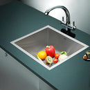 510x450mm Handmade Stainless Steel Undermount / Topmount Kitchen Laundry Sink with Waste - RnR Galore