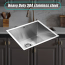 510x450mm Handmade Stainless Steel Undermount / Topmount Kitchen Laundry Sink with Waste - RnR Galore