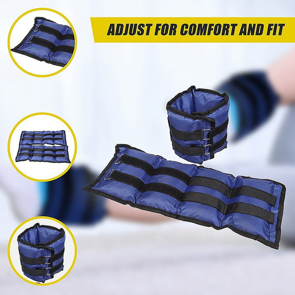 5kg Adjustable Ankle/Wrist Weight Straps - RnR Galore