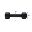 5kg Dumbbells Pair PVC Hand Weights Rubber Coated - RnR Galore