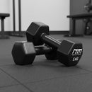 5kg Dumbbells Pair PVC Hand Weights Rubber Coated - RnR Galore