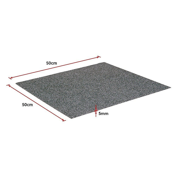 5m2 Box of Premium Carpet Tiles Commercial Domestic Office Heavy Use Flooring Grey - RnR Galore