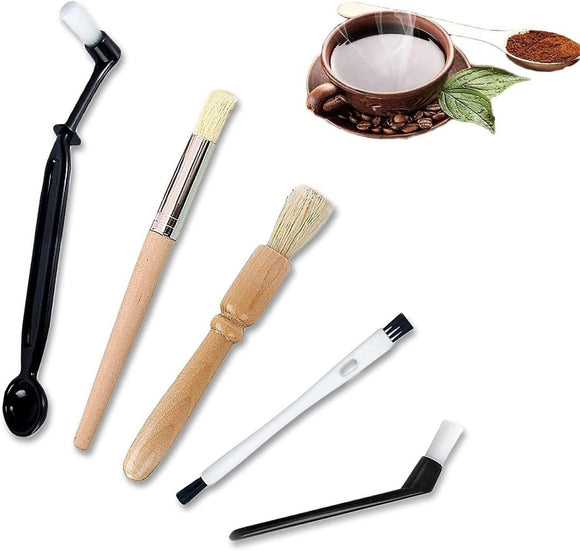 5pcs Coffee Grinder Cleaning Brushes - For Grinders, Espresso Machines & Tools - RnR Galore