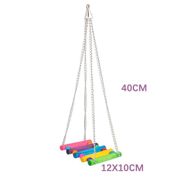 5PCS Hanging Parrot Toys Set with Swings and Ladders for Budgies Cockatiels Cages - RnR Galore
