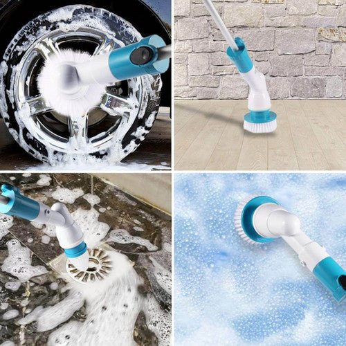5PCS Rechargeable Spin Scrubber Electric Turbo Scrub Cleaning Brush Cordless Kit - RnR Galore
