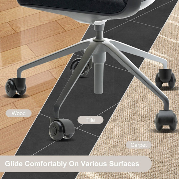 5X 2'' Twin Wheel Office Chair Casters - Slient Smooth, 11x22mm Stem - RnR Galore