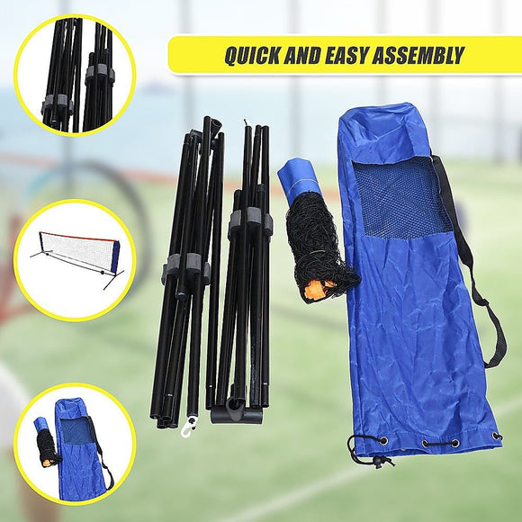 6 Meters Portable Foldable Mini Tennis Net & Post Set - RnR Galore