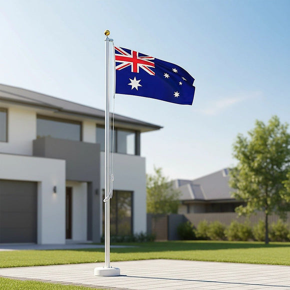 6.0m Flag Pole Full Set / Kit w Australian Flag - RnR Galore