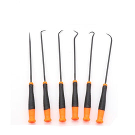 6Pc Extra Long Pick and Hook Set O Ring Seal Puller Remover Fuse Wire Scribe - RnR Galore