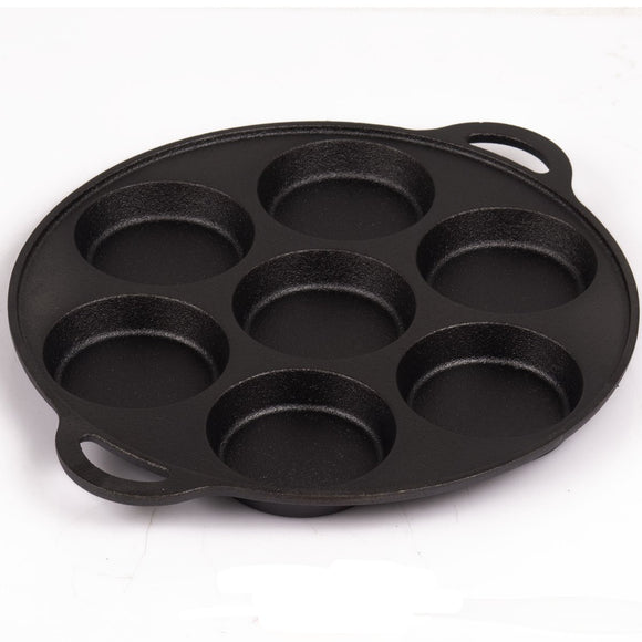 7 Cup Cast Iron Egg Frying Pan Divided Egg Skillet Pan Fried Egg Pan Cooker Pancake Egg Fryer - RnR Galore