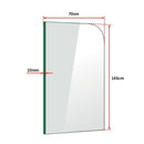 700 x 1450mm Frameless Bath Panel 10mm Glass Shower Screen By Della Francesca - RnR Galore