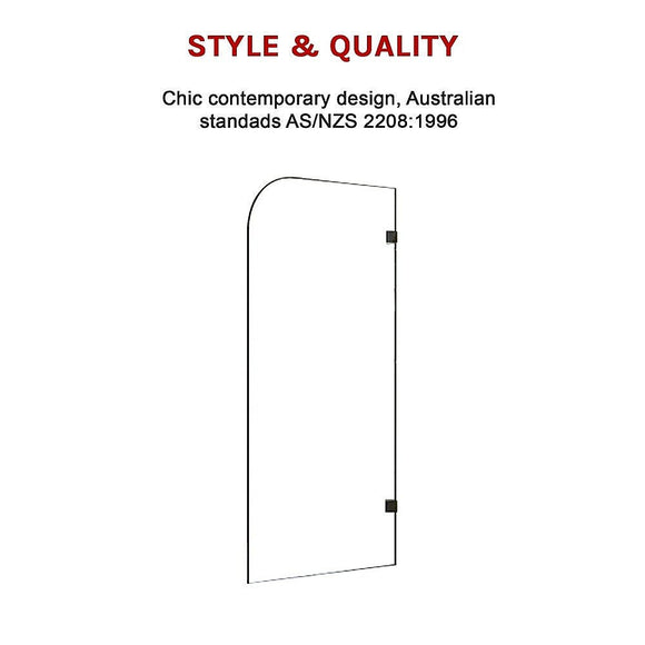 700 x 1450mm Frameless Bath Panel 10mm Glass Shower Screen By Della Francesca - RnR Galore