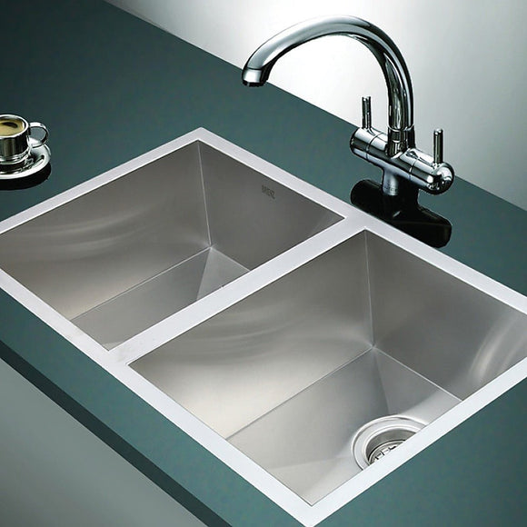 770x450mm Handmade Stainless Steel Undermount / Topmount Kitchen Sink with Waste - RnR Galore